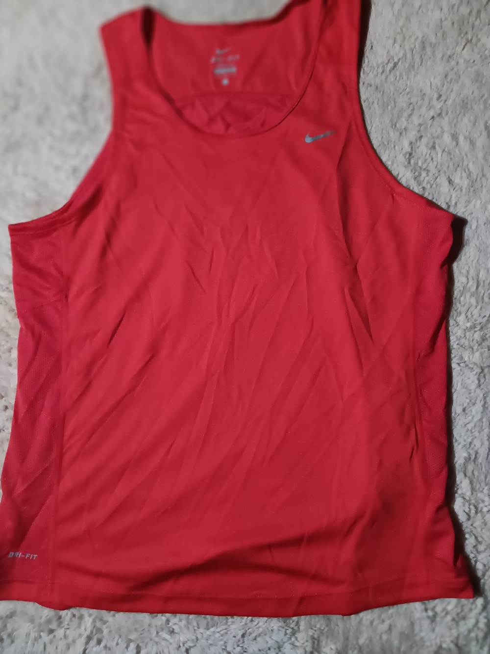 Nike Red Women's Dri-FIT Athletic Tank Top